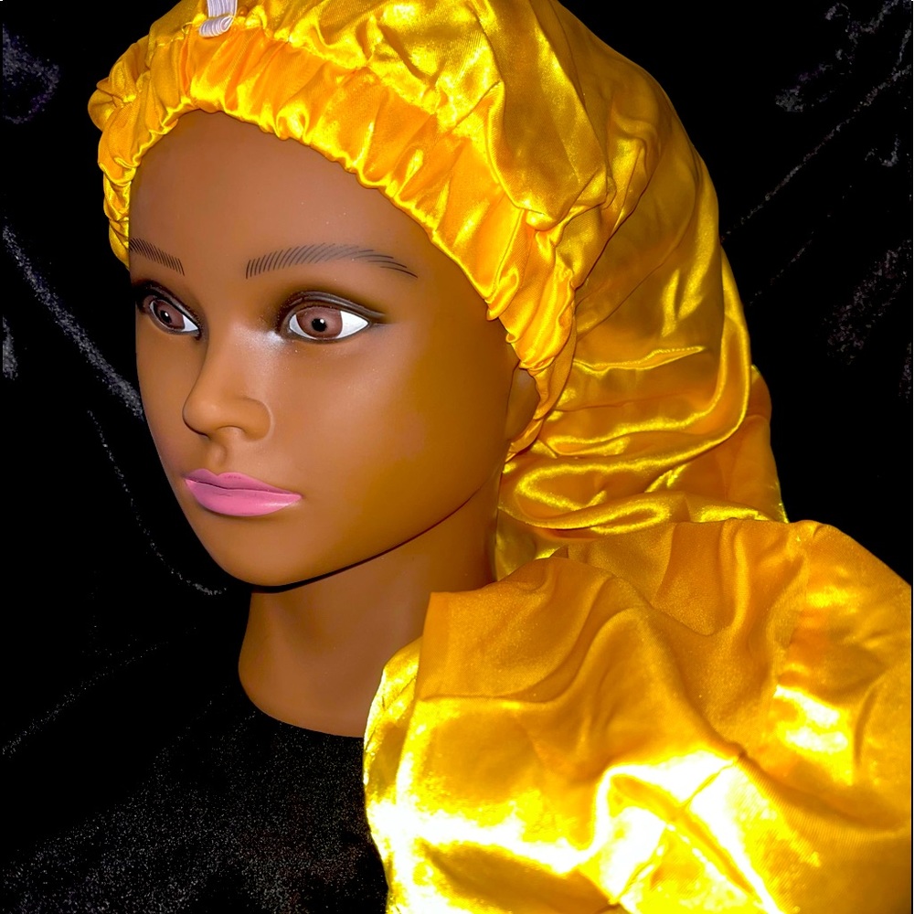 Long Silk Bonnet (Yellow)